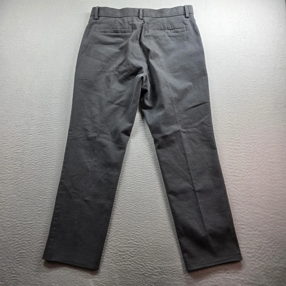 Banana Republic Chino Pants Mens 30x27 Grey Slim‎ Fit Hemmed Cotton Twill